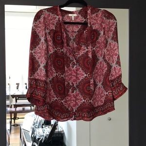Joie Silk Blouse with Tie Neck